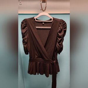 Black Peplum Blouse